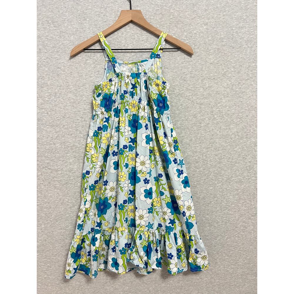 Gymboree Underwater Fantasy Sundress Girls Size 12 Blue Ruffle Dress Summer 2012 - Picture 4 of 12